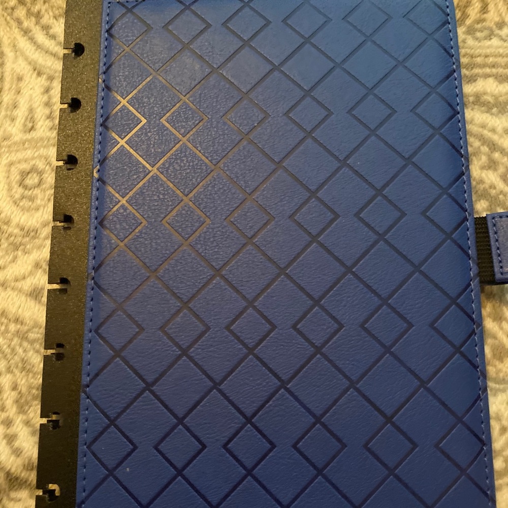 Levenger Junior Blue leather folio